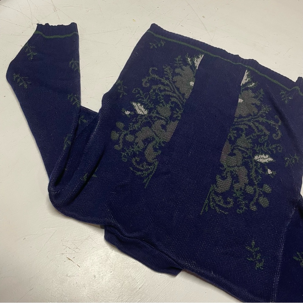 Navy Blue Patterned Sweater